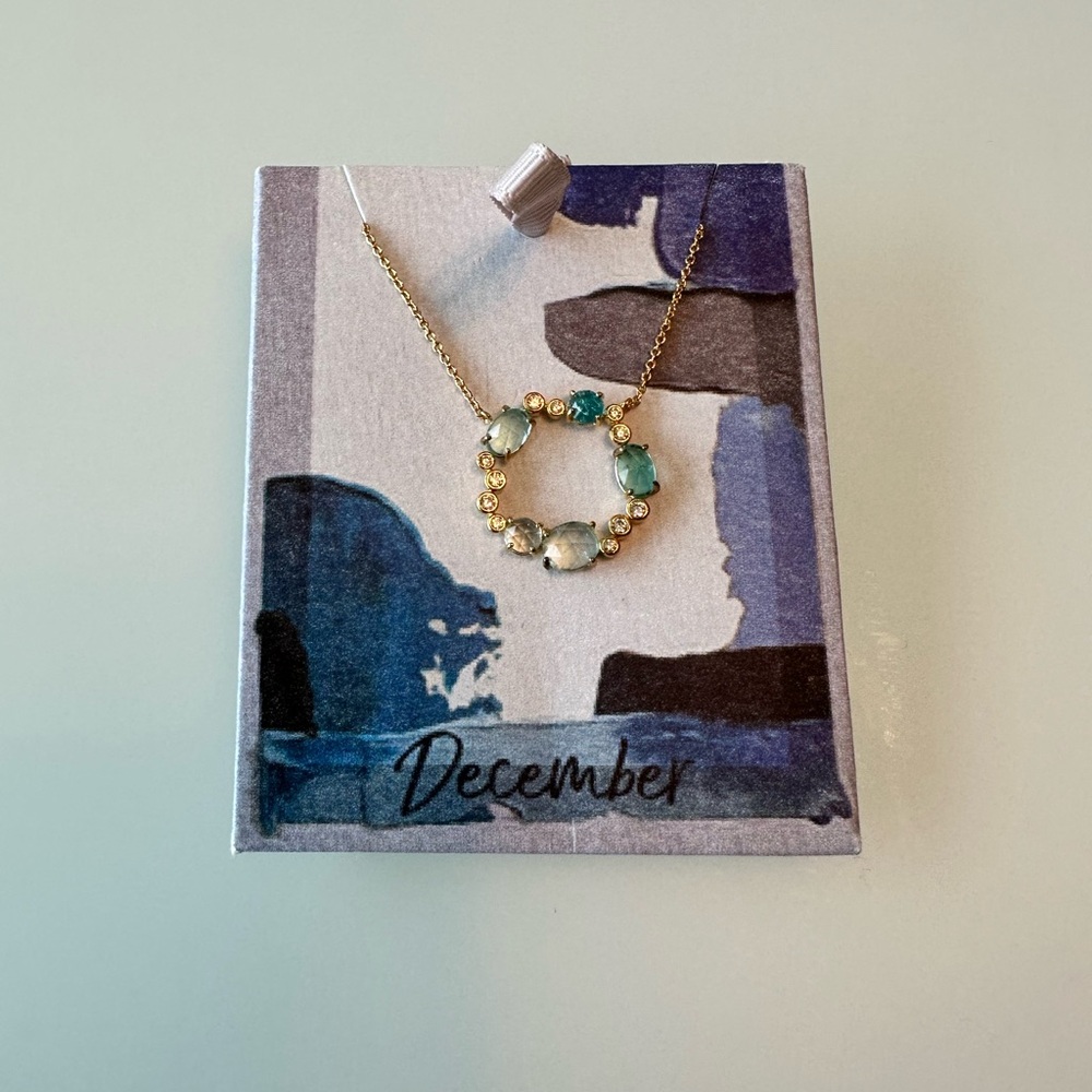Anthropologie December Birthstone Pendant Necklace